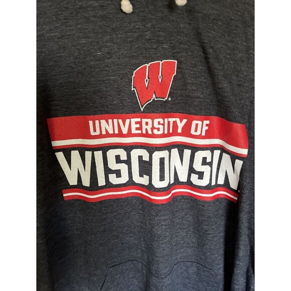 L University Of Wisconsin Dark Gray Woman Hoody Made In Salvador By Gear Sport - Picture 1 of 6